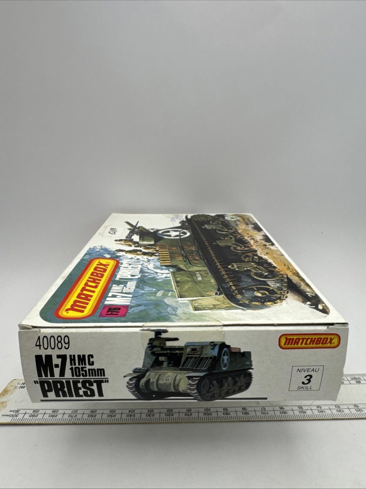 Matchbox M7 HMC 105mm Priest 1:76 Scale Model Kit 40089 Vintage 1974
