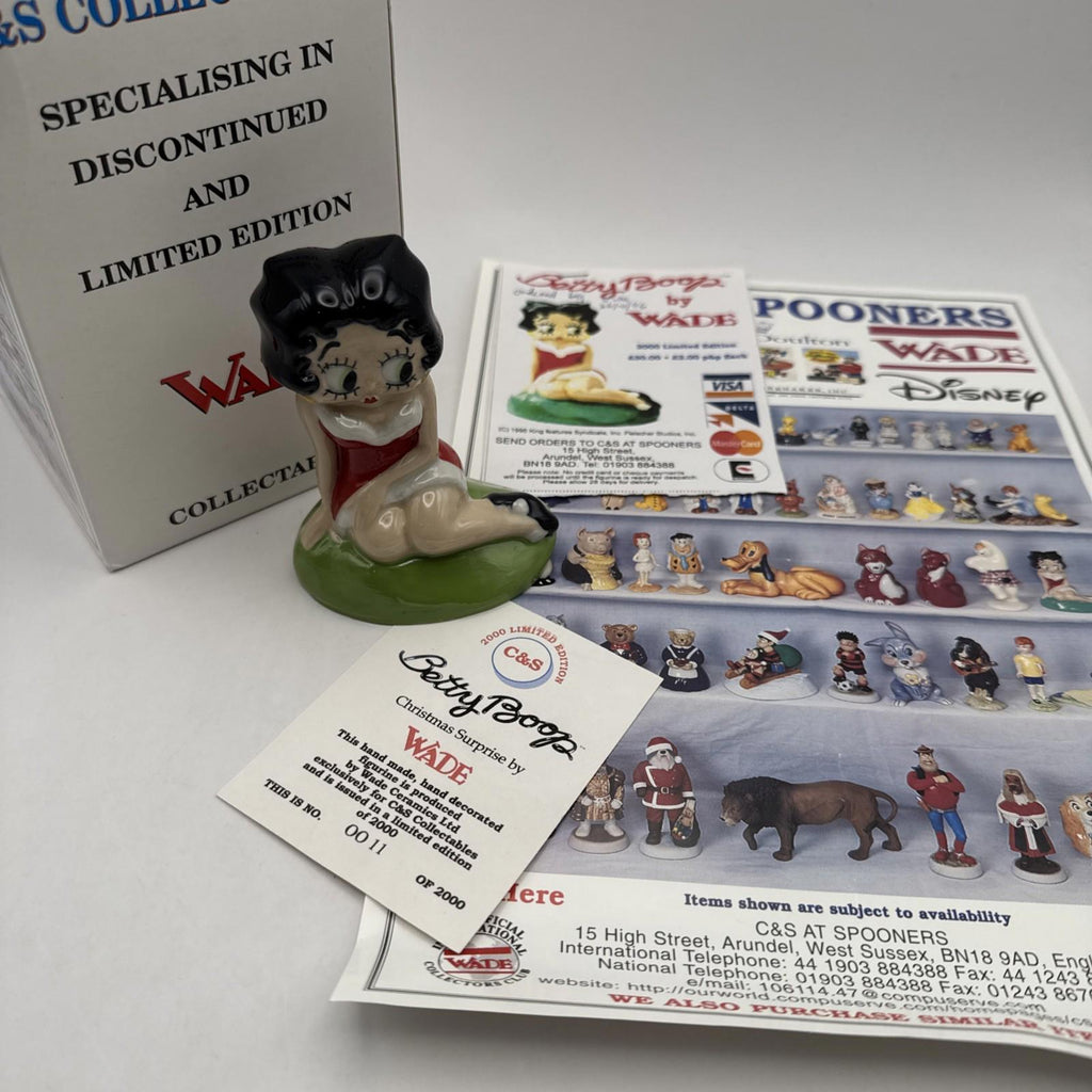 Wade Betty Boop Christmas Surprise Mint Condition Boxed COA Official Product