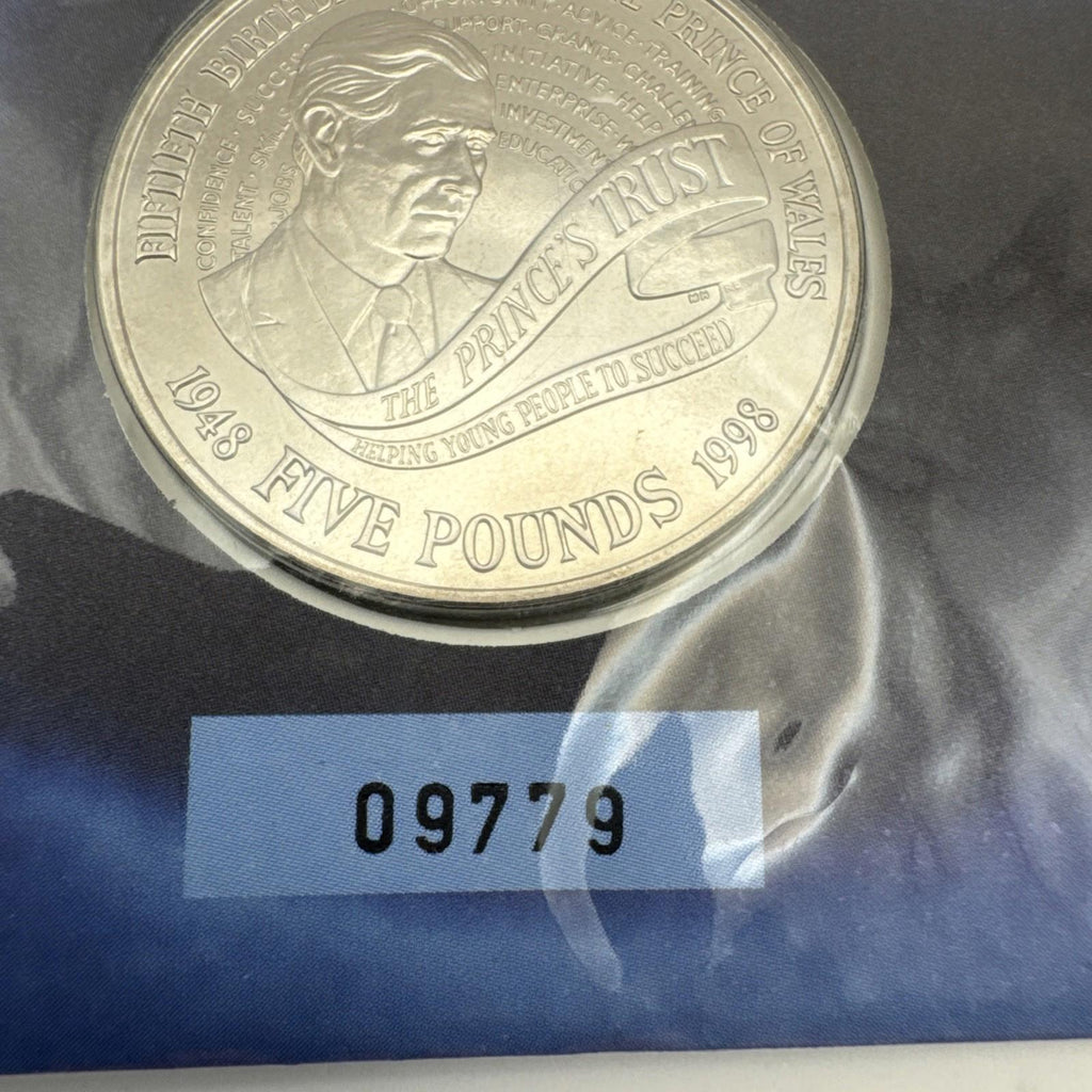1998 HRH The Prince of Wales 50th Birthday Lt Ed Commem £5 Coin Cover -(17712)