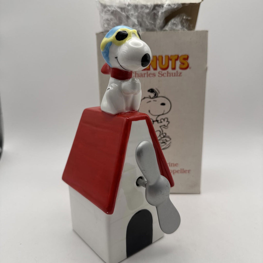Peanuts Musical Figurine With Revolving Propeller Rare Vintage with box VGC