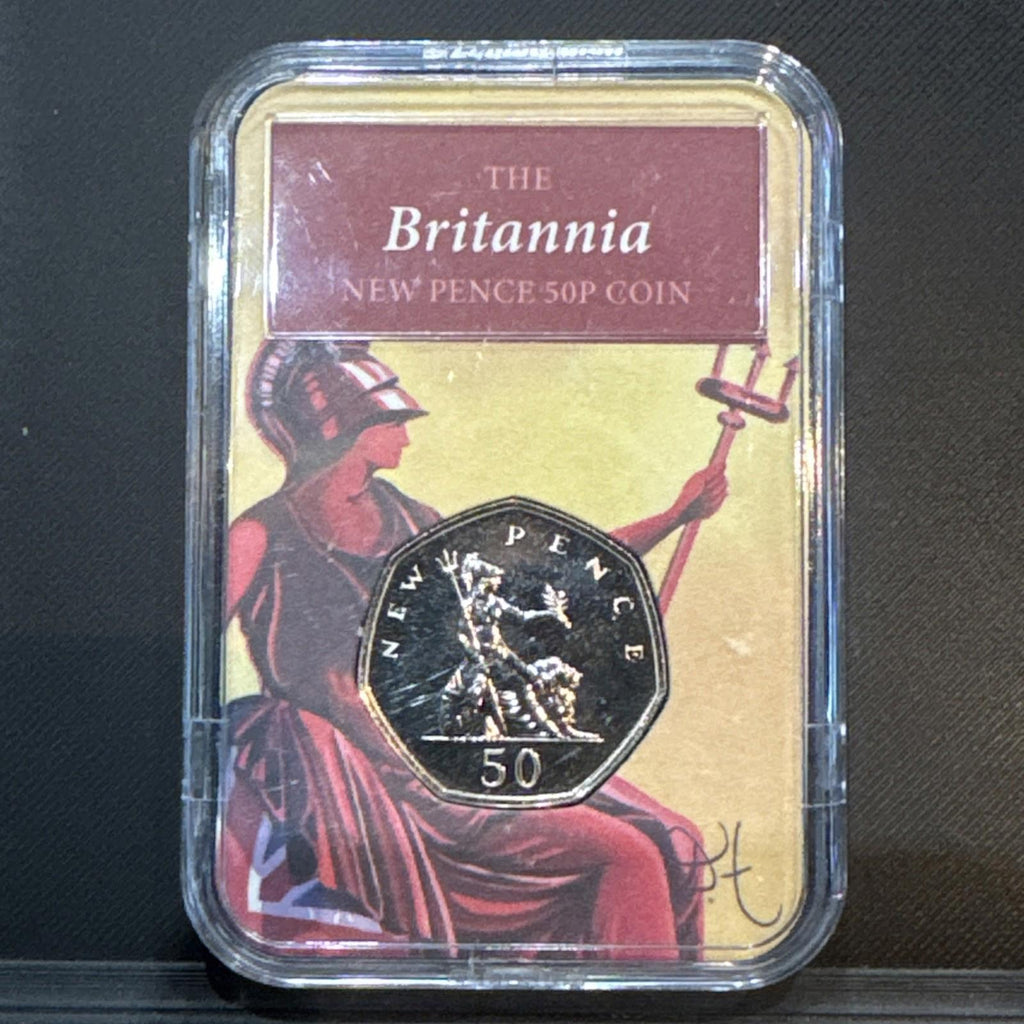 The Britannia New 50p Coin Brilliant Uncirculated In Capsule