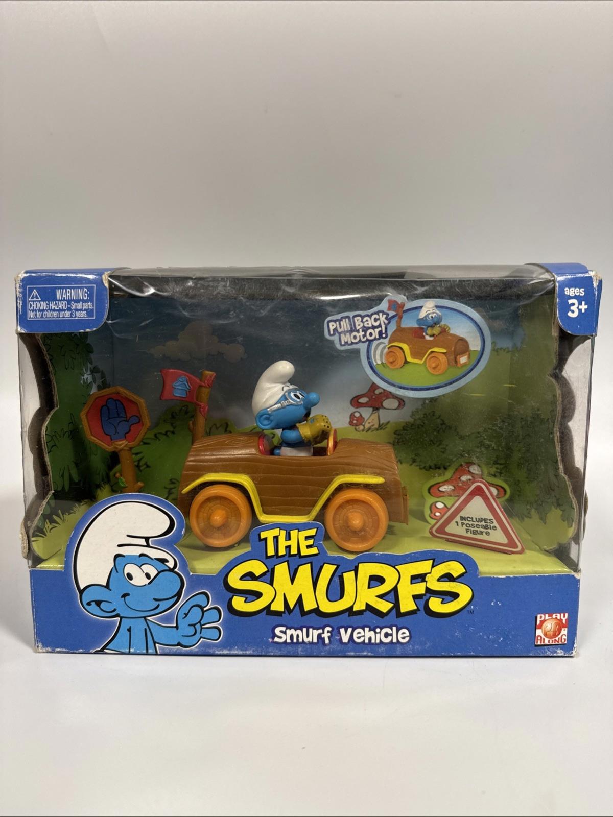 The Smurfs Pull Back Motor Car Smurf Vehicle Boxed