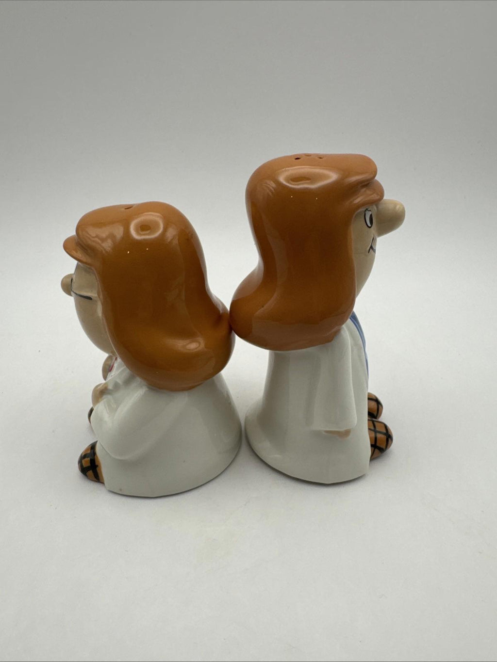 Collectable Tetley Tea Folk Wade Salt & Pepper Pots Gaffer Sydney 1996 VGC