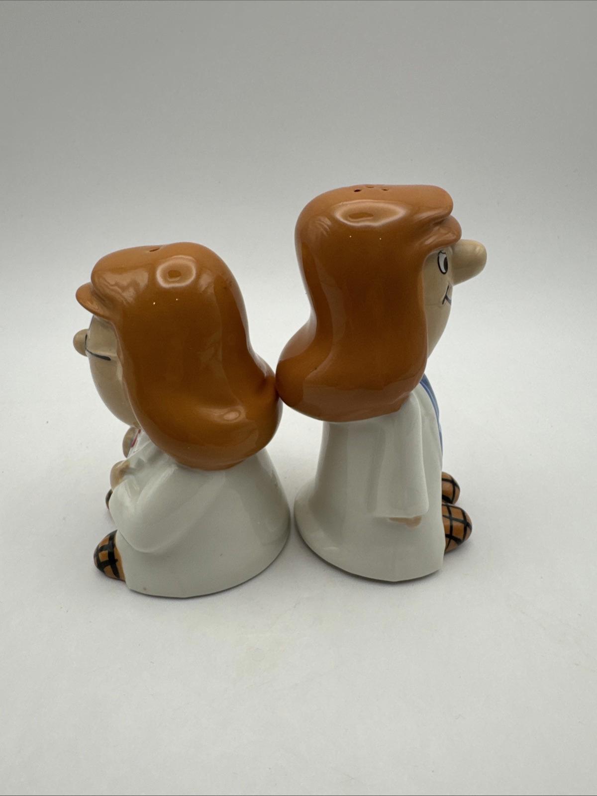 Collectable Tetley Tea Folk Wade Salt & Pepper Pots Gaffer Sydney 1996 VGC