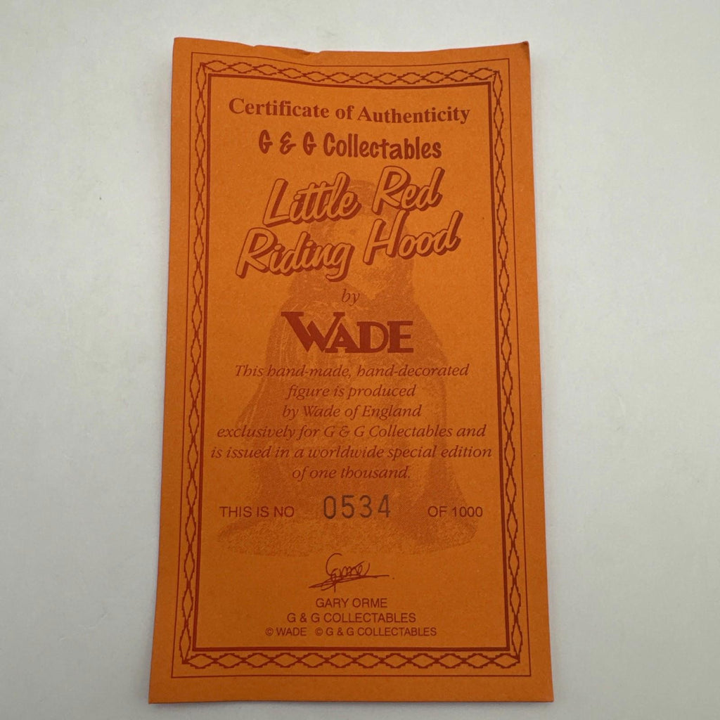 Wade Little Red Riding Hood & Big Bad Wolf 0534/1000 Boxed COA Mint Condition