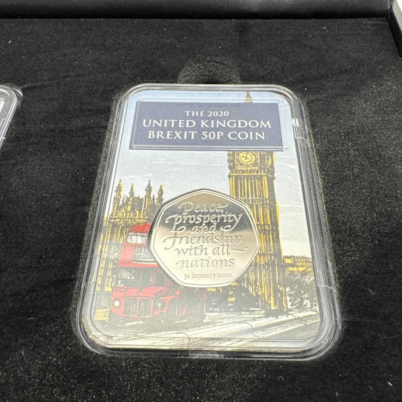 The Brexit 50p Pair Capsule Coins With COA