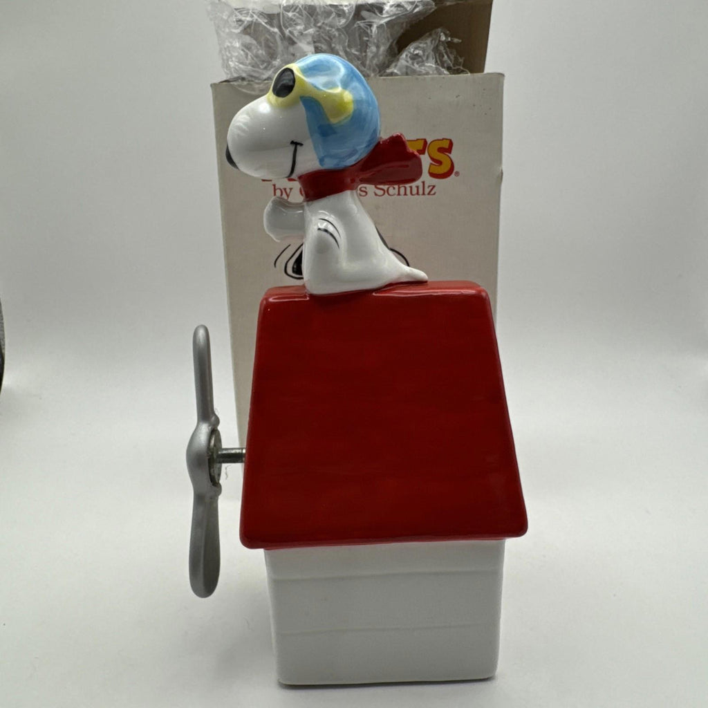 Peanuts Musical Figurine With Revolving Propeller Rare Vintage with box VGC