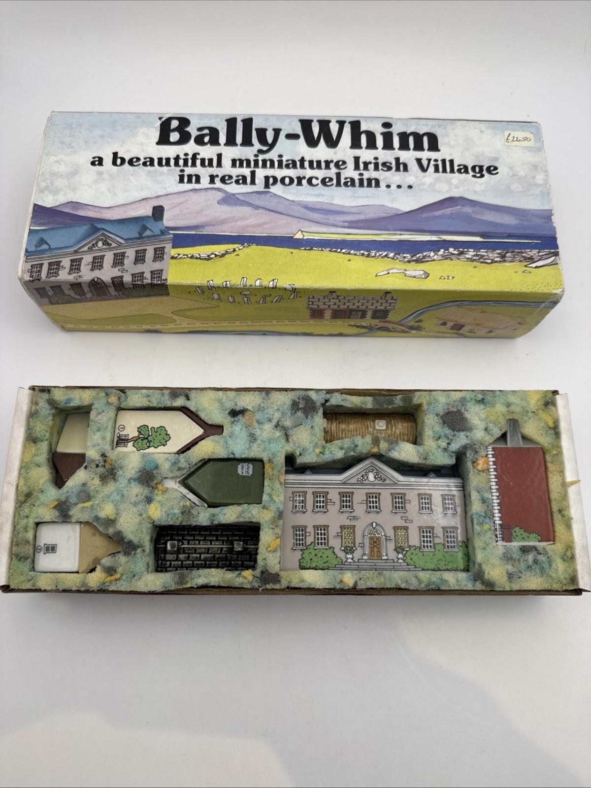 Bally Whim Miniature Irish Village Porcelain Houses Set Wade Ireland Box MINT