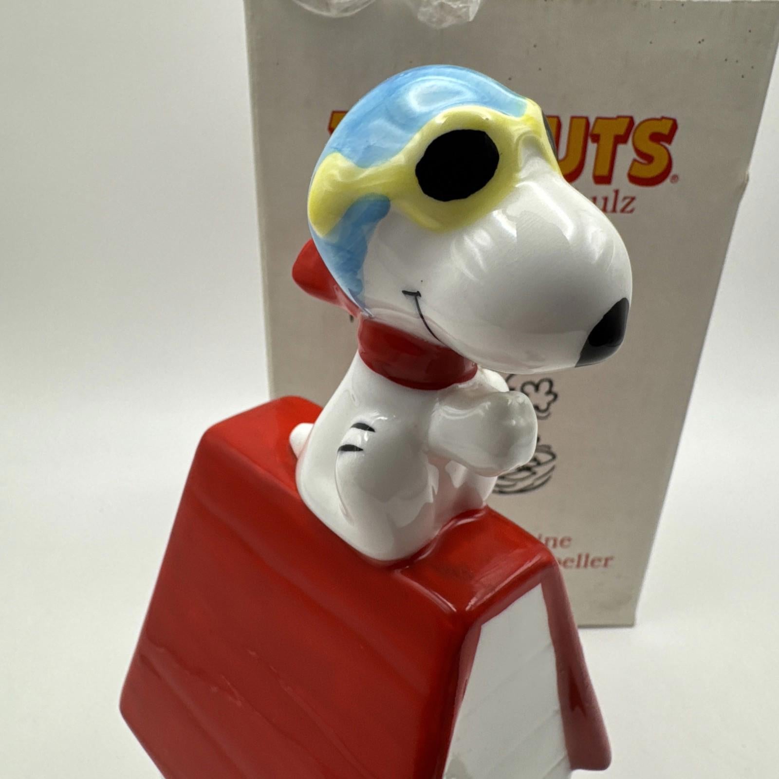 Peanuts Musical Figurine With Revolving Propeller Rare Vintage with box VGC