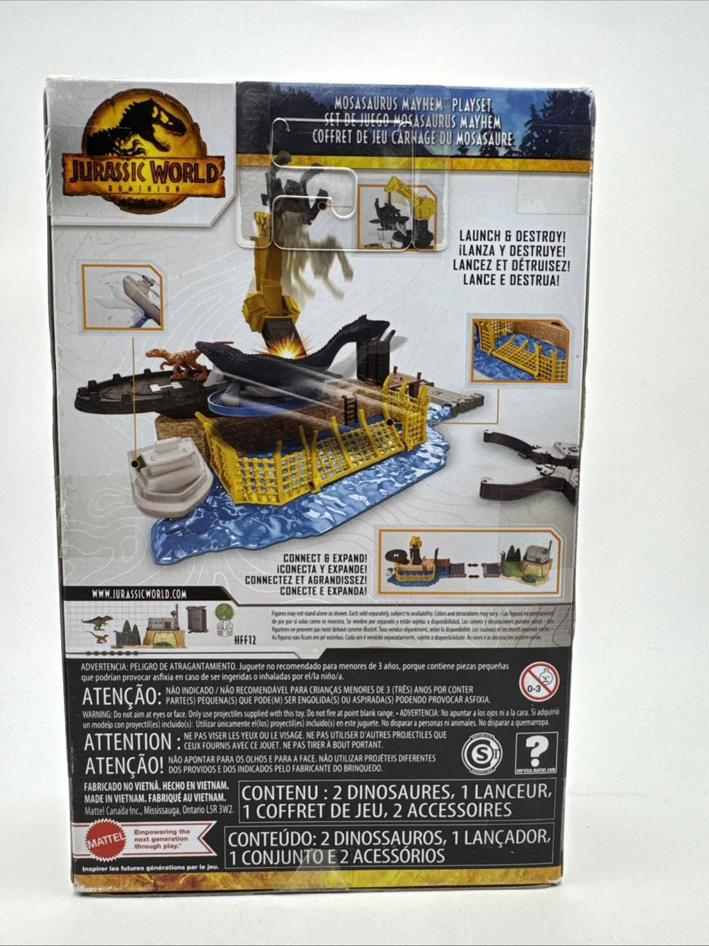 New Rare Mattel Jurassic World Dominion Minis Action Mosasaurus Mayhem Playset