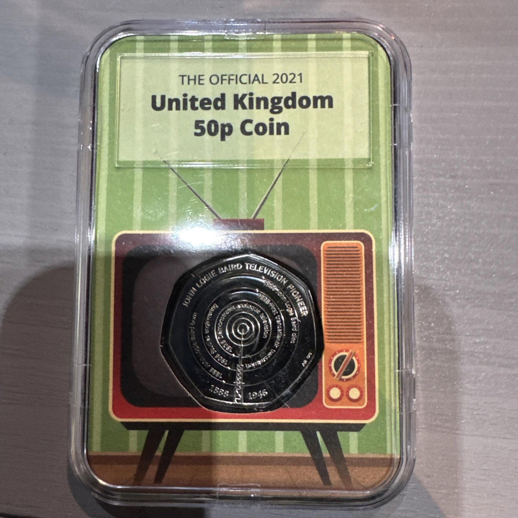 2021 John Logie Baird Television Pioneer Uncirculated UK Fifty Pence 50p coin