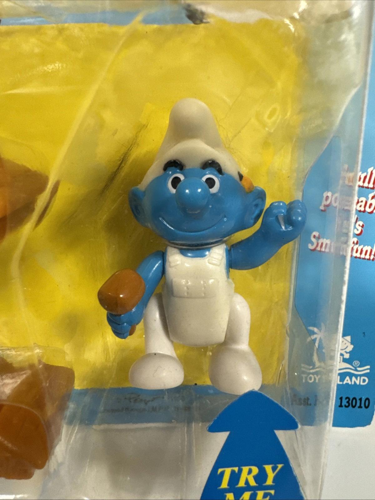 Toy Island The Smurfs 3" Handy Smurf Figure Movable Arms Smurf