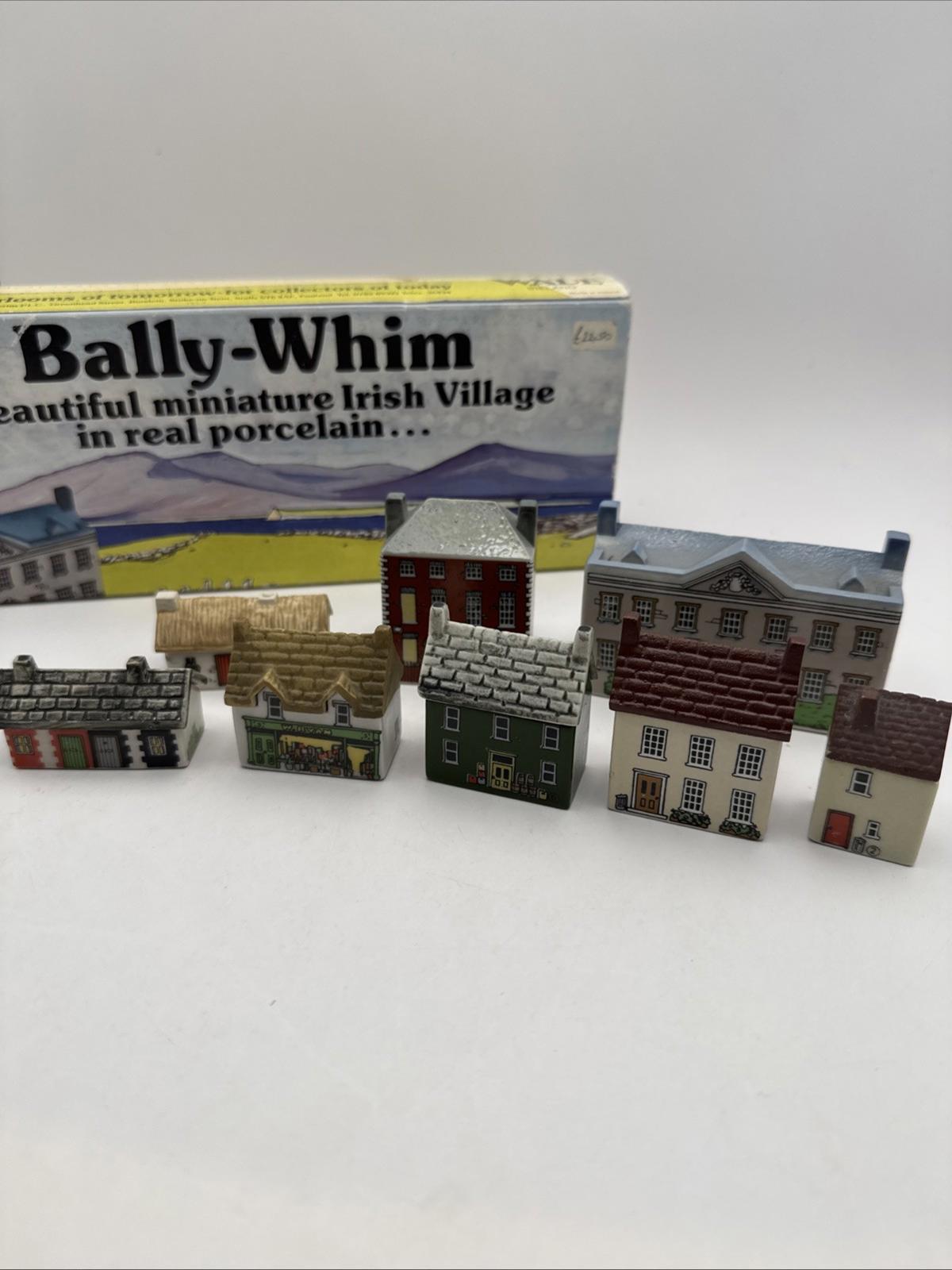 Bally Whim Miniature Irish Village Porcelain Houses Set Wade Ireland Box MINT