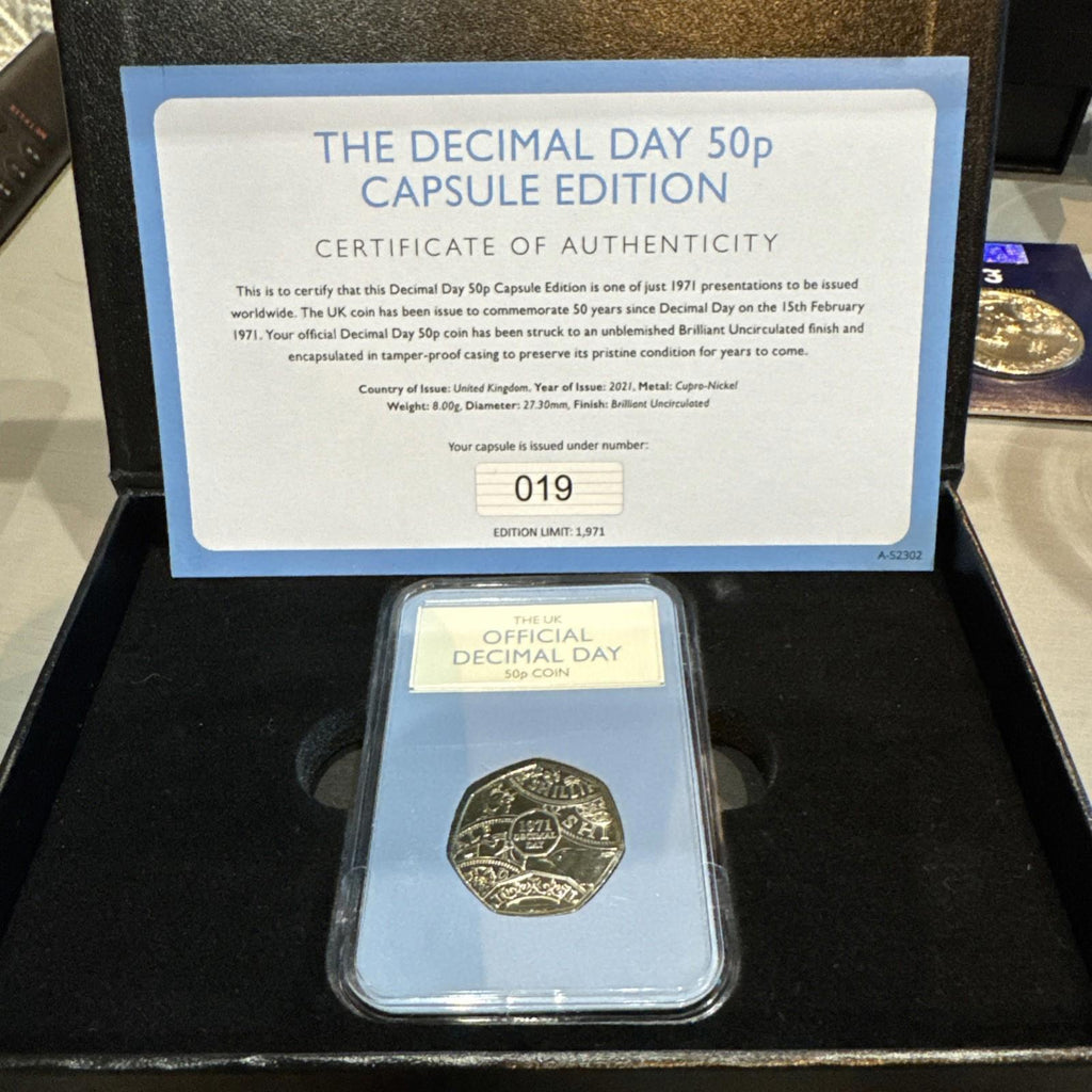 The Decimal Day 50p Capsule Edition Brilliant Uncirculated Coin