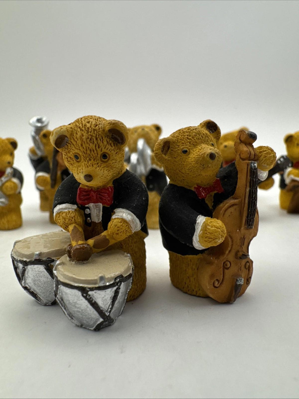 11 X Vintage R&R Hill Bears Musical Band Upcott Collection Hand Painted VGC Box5