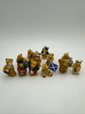 12 x Vintage R&R Hill Bears 3cm Upcott Collection Hand Painted VGC Box 6
