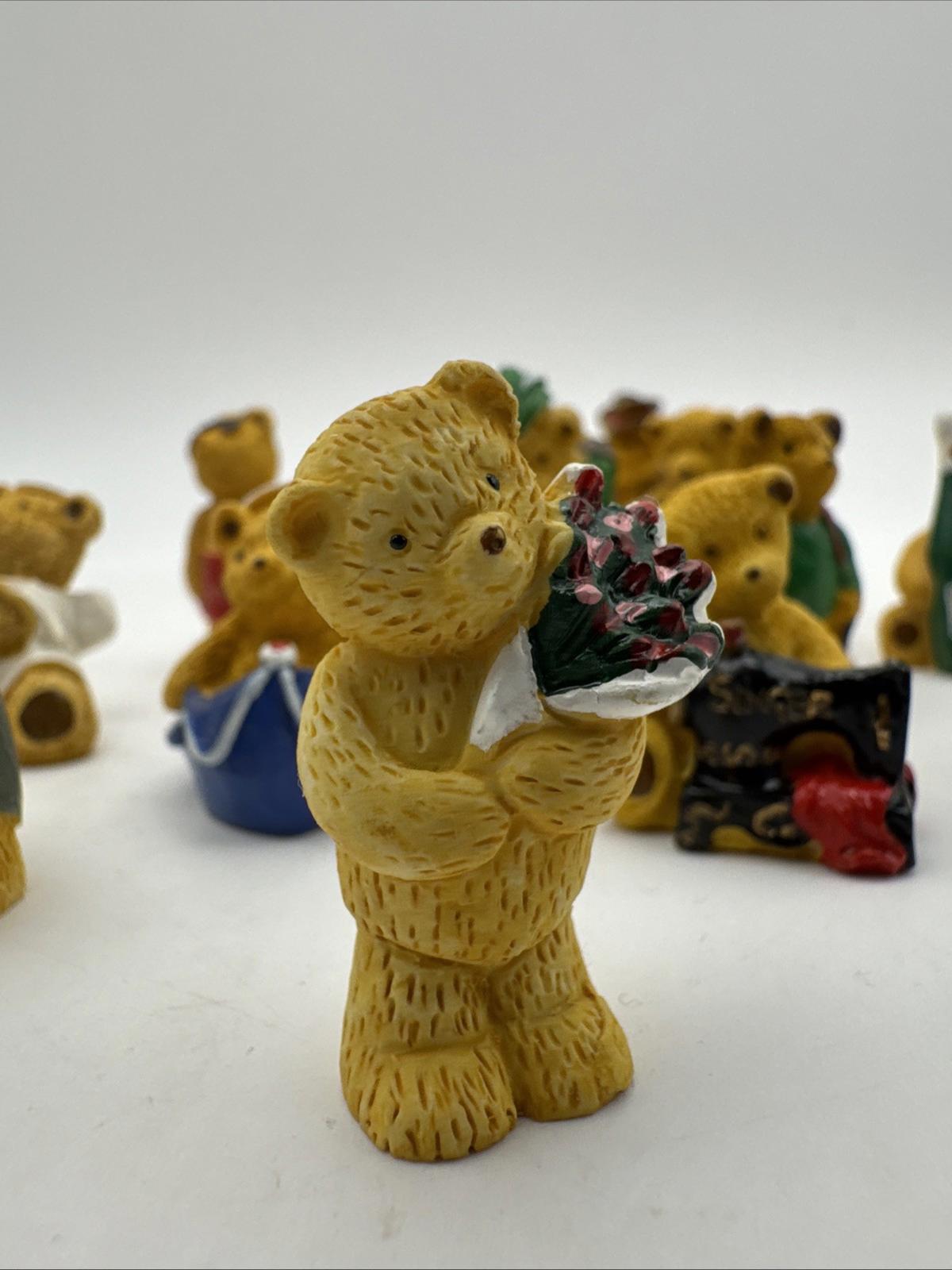 15 X Vintage R&R Hill 3cm Bears VGC Upcott Collection Hand Painted Box 3