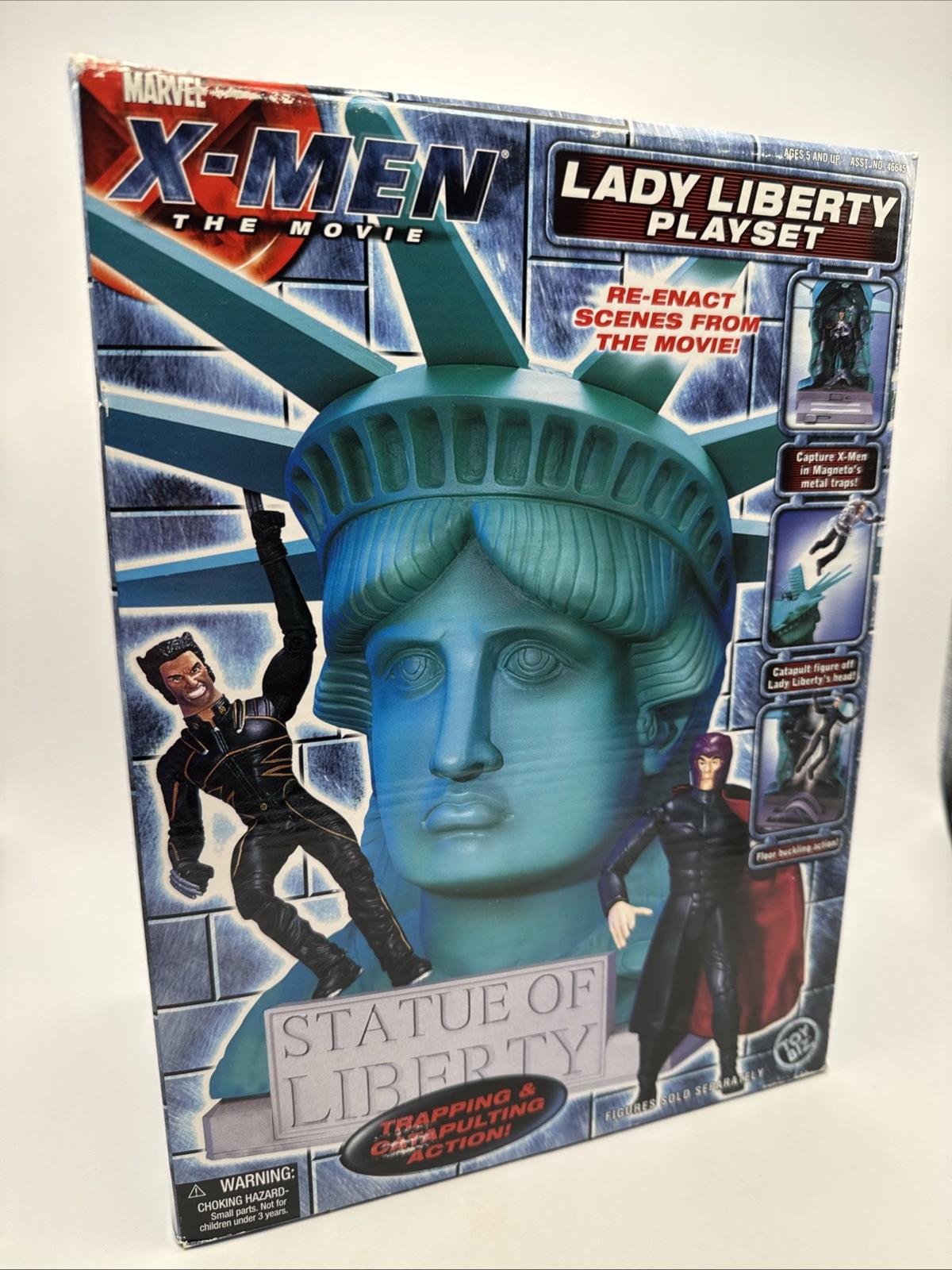 Marvel X-Men The Movie Lady Liberty Playset Toy biz Boxed New 2000