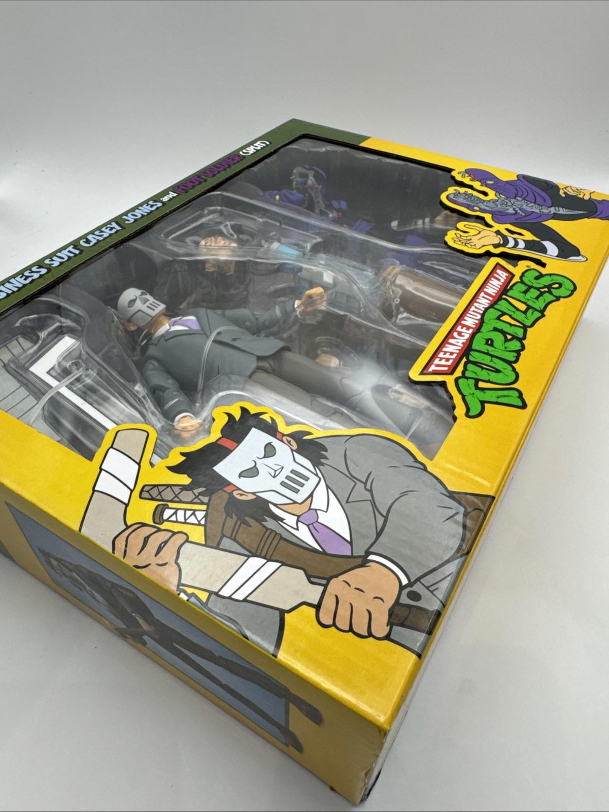 NECA TMNT Business Suit Casey Jones & Split Foot Soldier 7″ Action Figures – 2pk