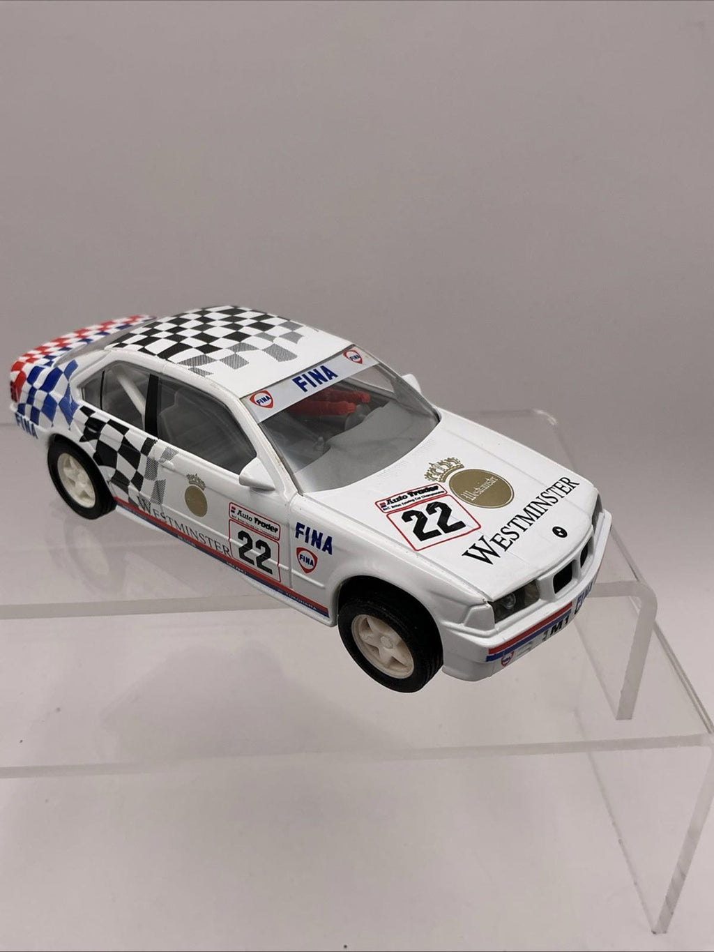Scalextric BMW 318i Westminster C 182 Boxed VGC Slot Car British Touring Car