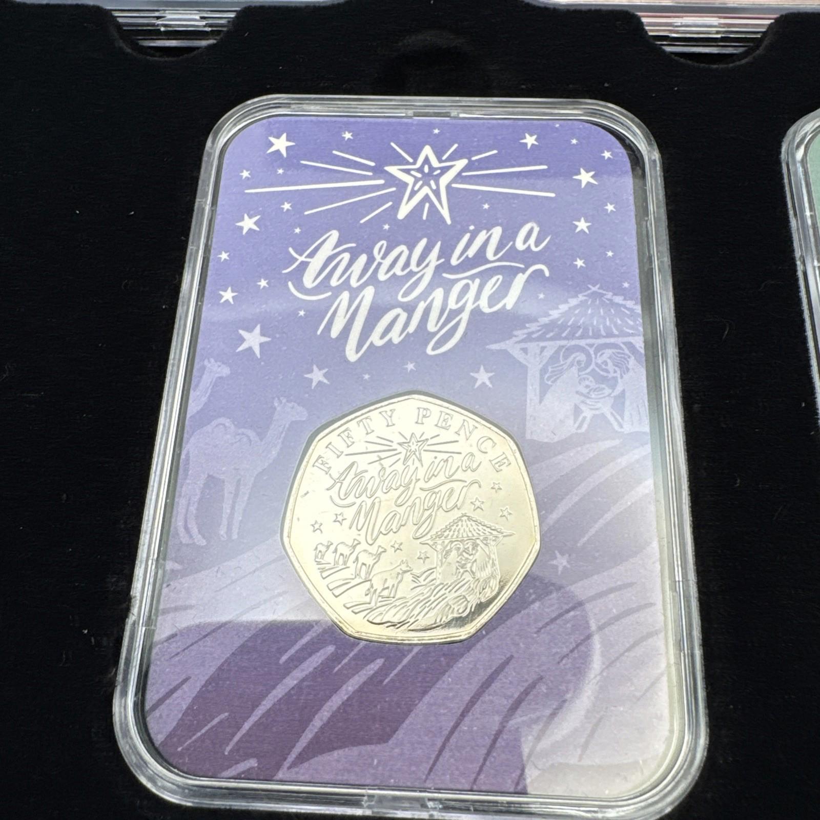 2020 The Christmas Carol 50p Capsule Coin Collection Guernsey with COA