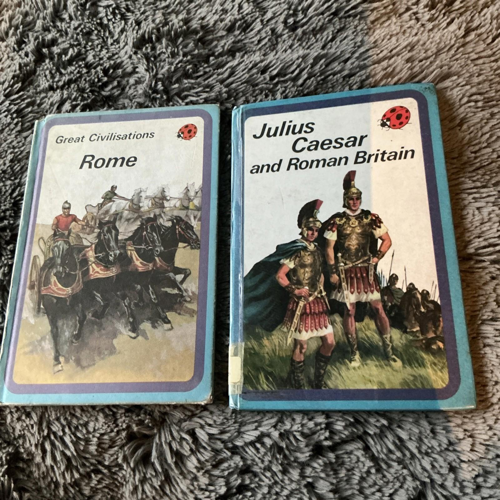 2 Vintage Ladybird Books Great Civilisations Rome & Julius & Roman Britain