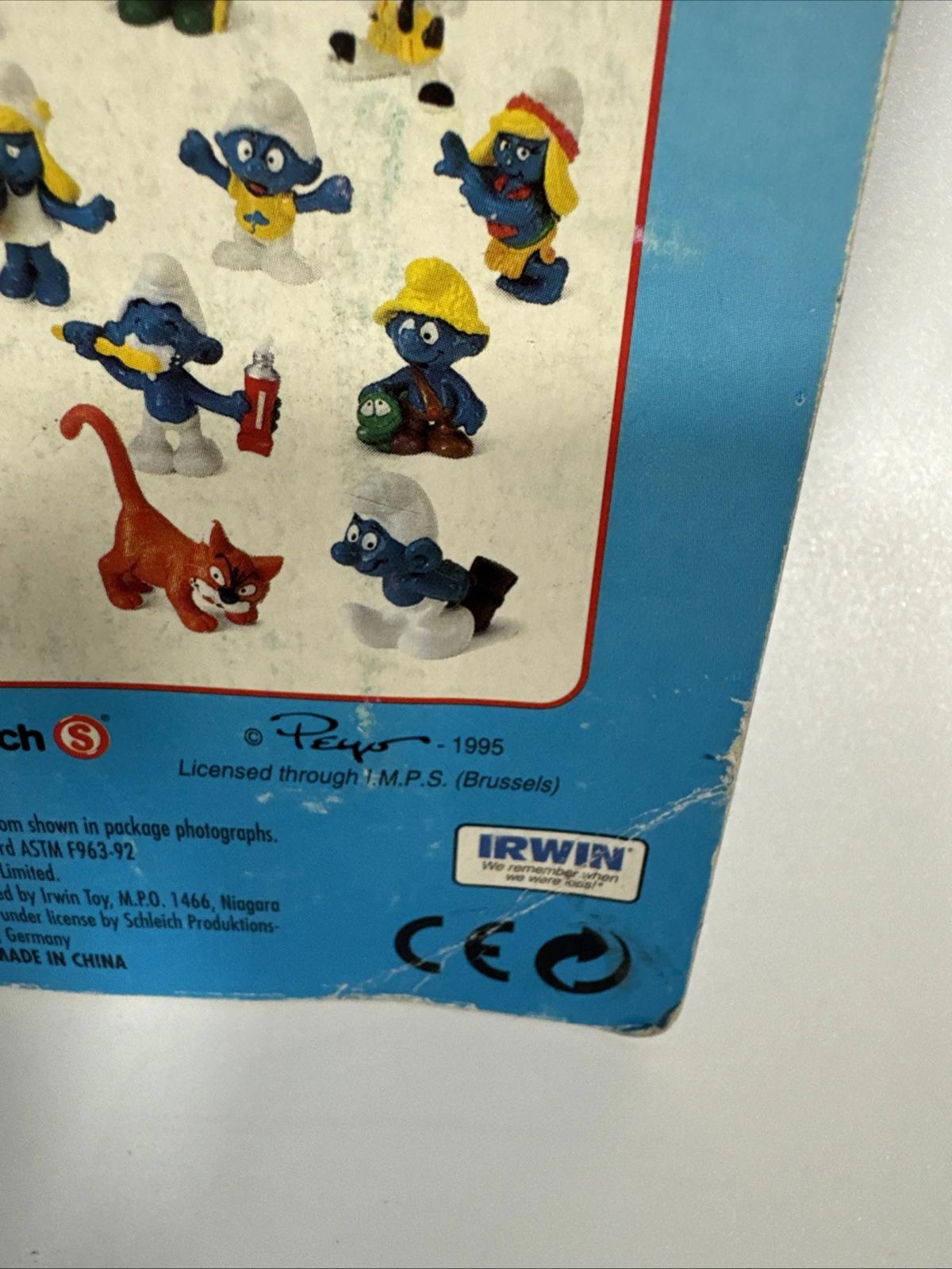The Smurfs #20825 SMURF by Schleich Peyo in package by Irwin 1995