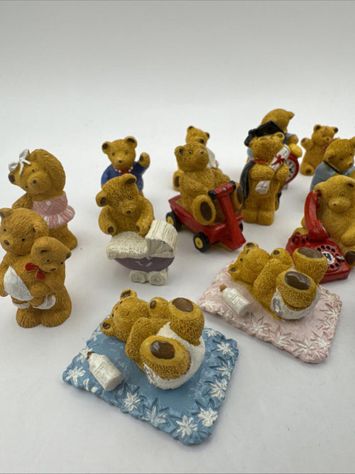 24 x Vintage R&R Hill 3cm Bears VGC Upcott Collection Hand Painted Box 2