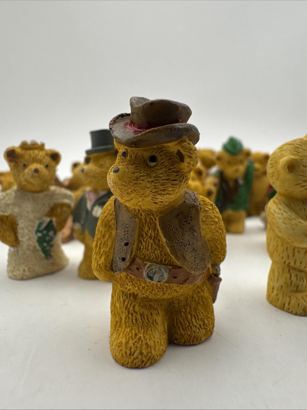 15 X Vintage R&R Hill 3cm Bears VGC Upcott Collection Hand Painted Box 3