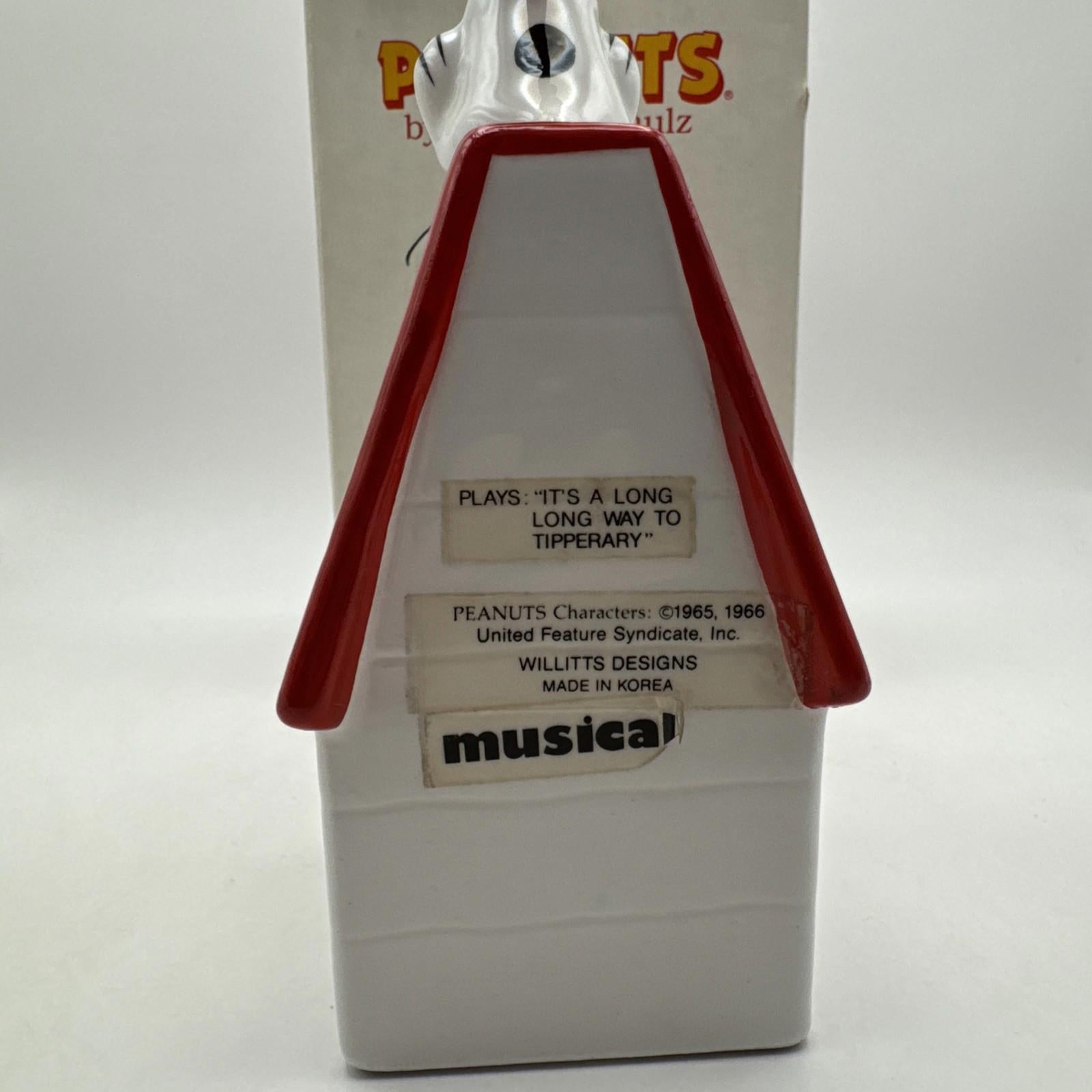 Peanuts Musical Figurine With Revolving Propeller Rare Vintage with box VGC