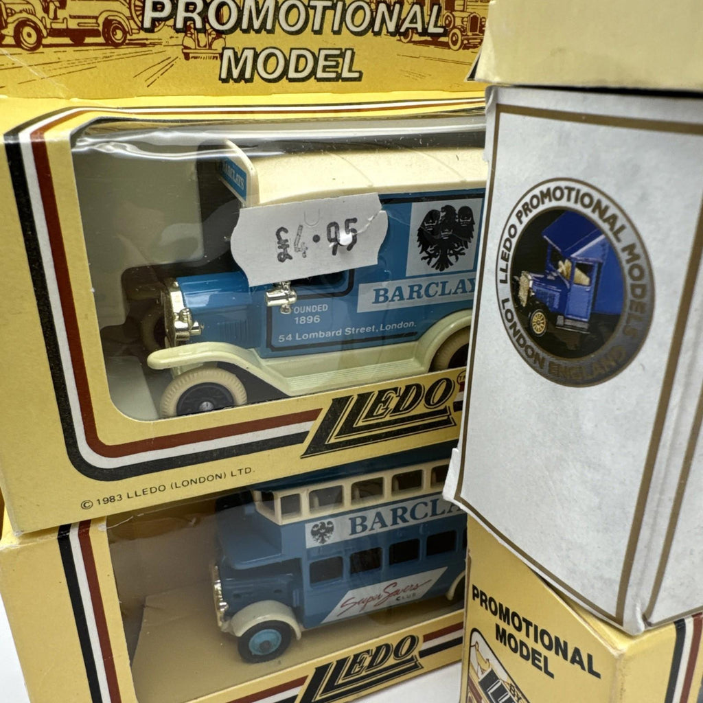 Lledo Promotional Models Barclays Bank X 7 Vehicles Boxed VGC Collectible