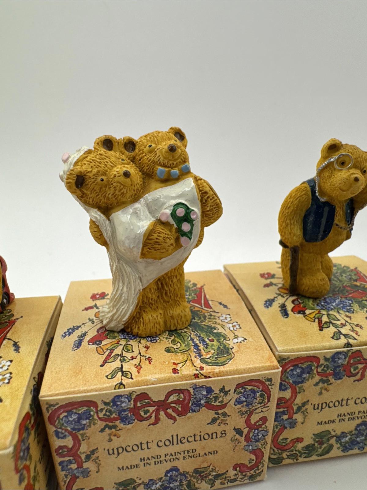 6 x Vintage R&R Hill Bears Upcott Collection Hand Painted VGC  Boxed
