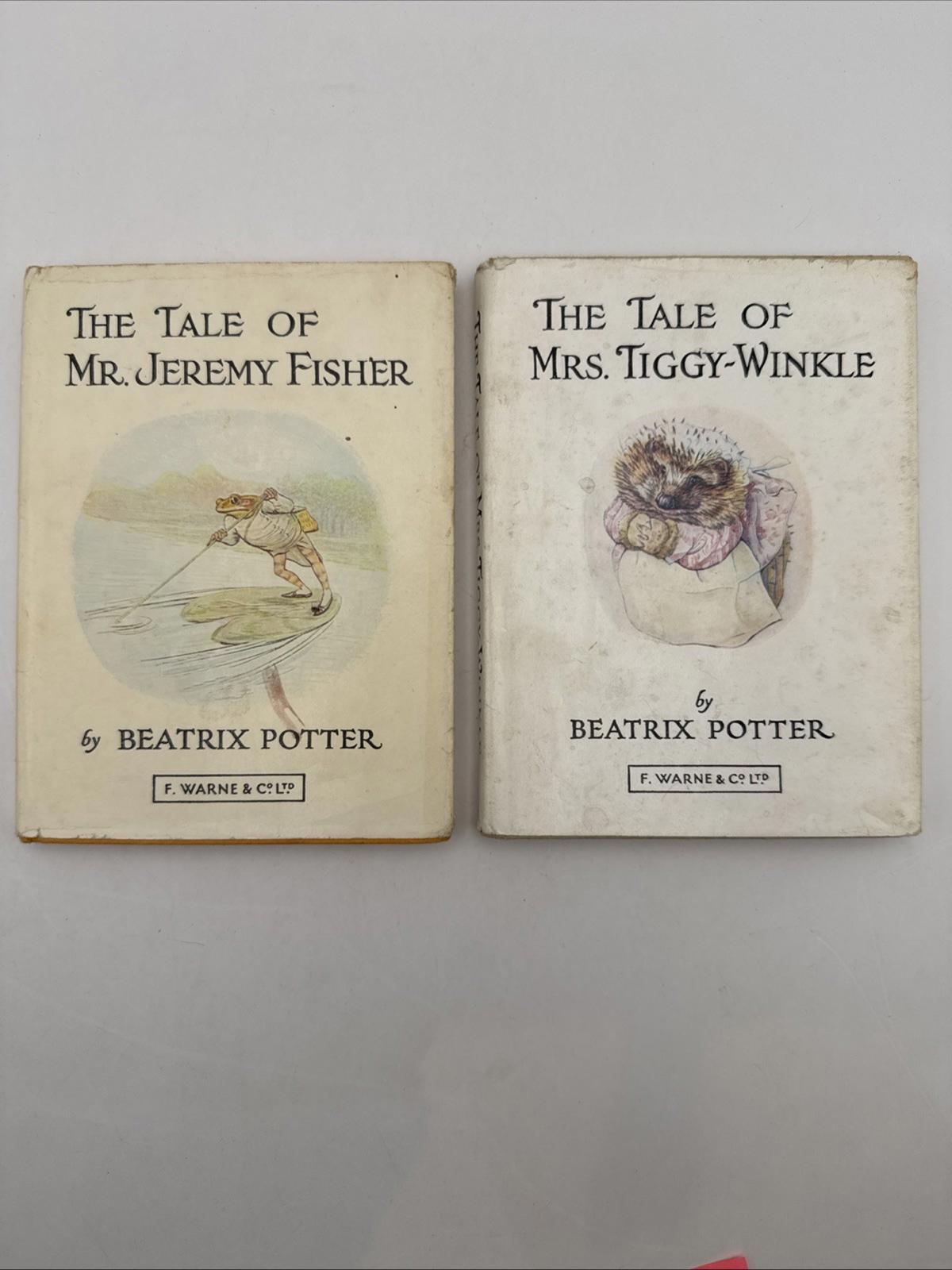Beatrix Potter Book Bundle – Mrs. Tiggy-Winkle & Mr Jeremy Fisher 1987