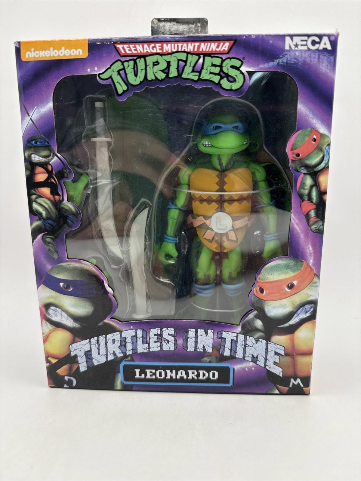 NECA TMNT Teenage Mutant Ninja Turtles Turtles in Time 7" Leonardo