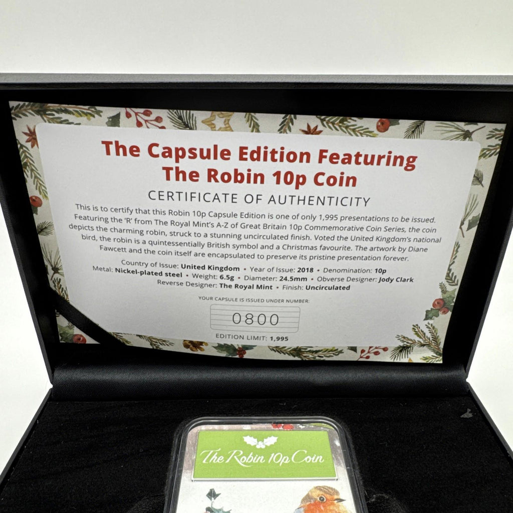 the capsule edition featuring the robin 10p coin  Limited Edition Collectors