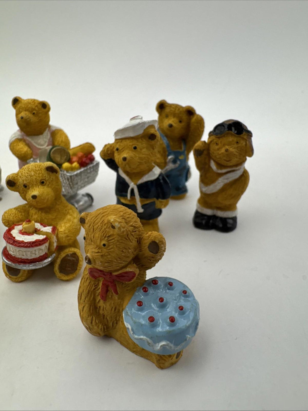 13 x Vintage R&R Hill Bears Upcott Collection Hand Painted VGC Box 7